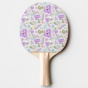 Pala De Ping Pong Coloridos y bonitos motivos de paisajes pastel