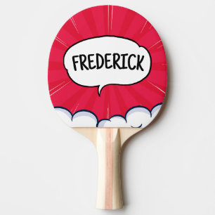 Pala De Ping Pong Comic book divertido nombre personalizado moda