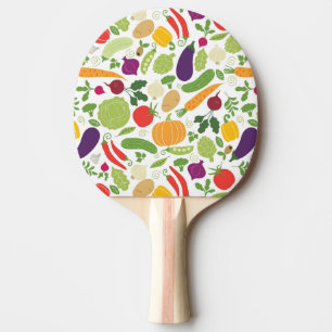 Pala De Ping Pong Comida en un fondo blanco
