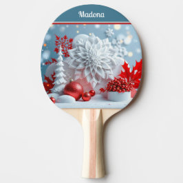 Pala De Ping Pong Composición de Flor de Invierno