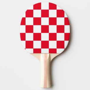 Pala De Ping Pong Comprobador geométrico croata rojo moderno