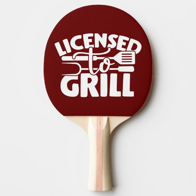 Pala De Ping Pong Con Licencia Para Grill (Anverso)