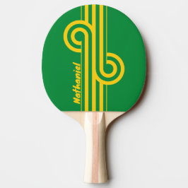 Pala de Ping Pong con Nombre y Bucle de Doble Fran