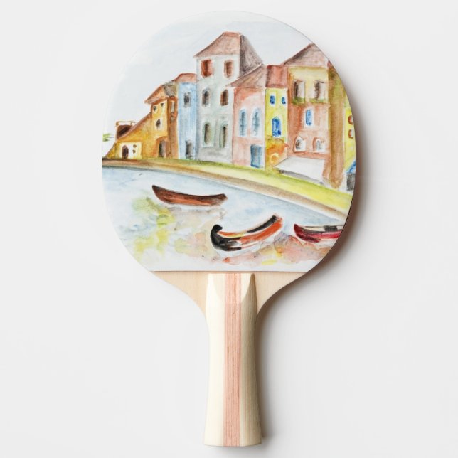 Pala De Ping Pong Concepto de Venecia (Anverso)