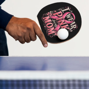 Pala De Ping Pong Concientización sobre el cáncer de mama Llevo rosa