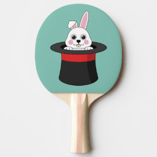 Pala De Ping Pong Conejito en Gorra del asistente