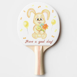 Pala De Ping Pong Conejo lindo para un ánimo positivo