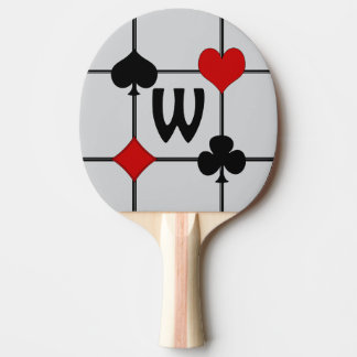 Pala De Ping Pong Conjuntos de cartas de juego Art Deco v2 monograma
