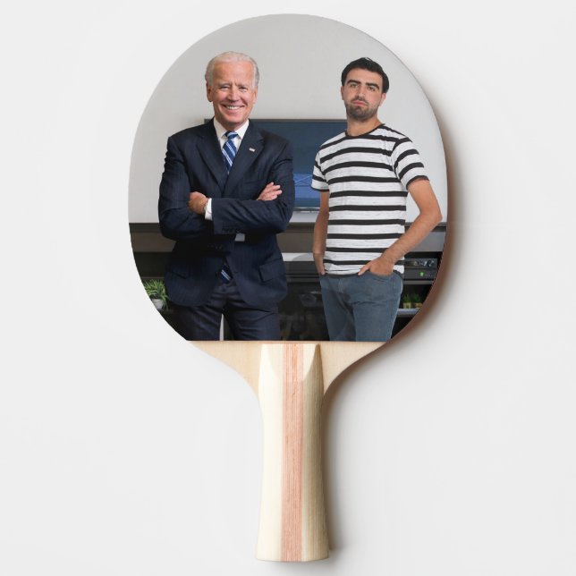 Pala De Ping Pong Conoció al Presidente Joe Biden | Añadir la foto (Anverso)