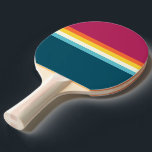 Pala De Ping Pong Contraste vintage<br><div class="desc">Fondo de rayas de contraste antiguas. Patrón de rayas de surf de estilo retro de verano.</div>