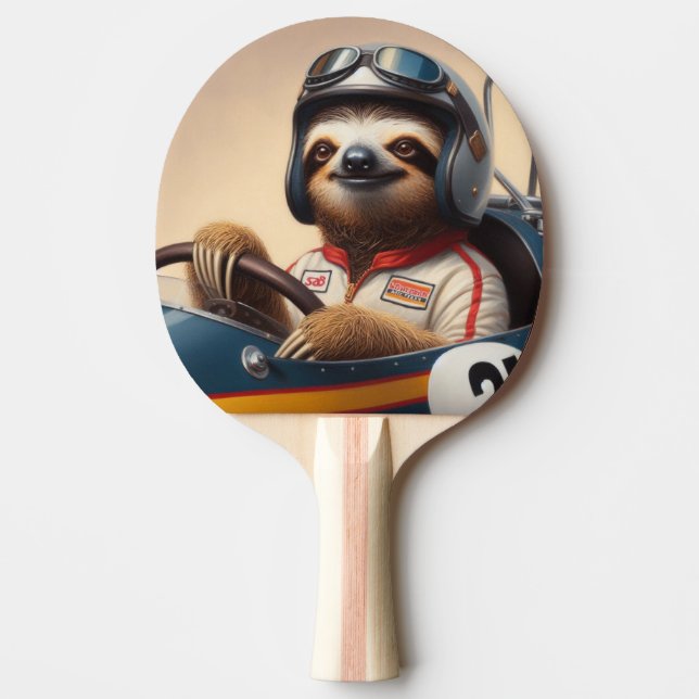Pala De Ping Pong Controlador de racecar Sloth (Anverso)