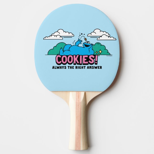 Pala De Ping Pong Cookie Monster | Cookies Siempre la respuesta corr (Anverso)