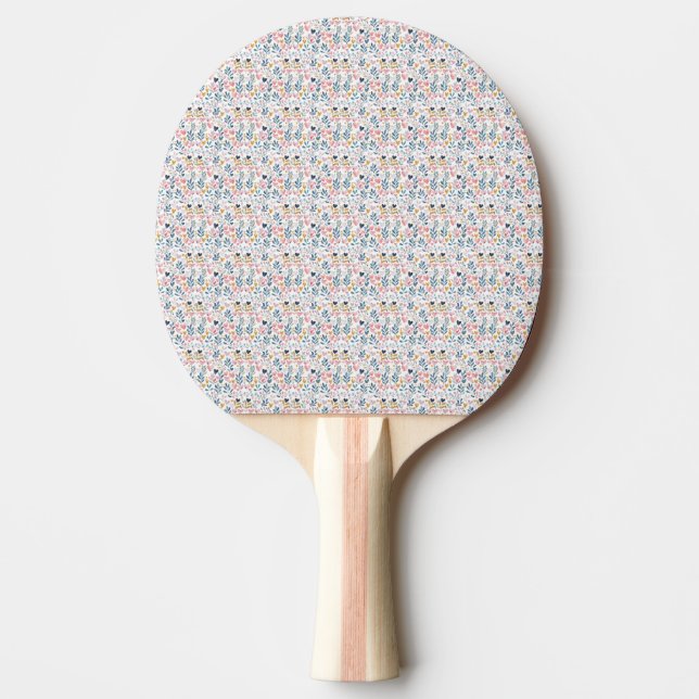 Pala De Ping Pong Corações em aquarela (Anverso)