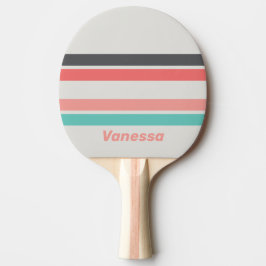 Pala De Ping Pong Coral Blanqueado por el Sol a Través de Franjas co