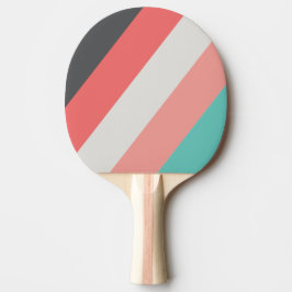 Pala De Ping Pong Coral Blanqueado por el Sol con Rayas Negras Inten