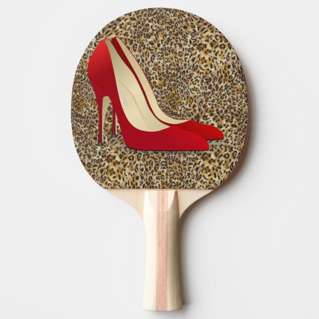 PALA DE PING PONG CORAZÓN ALTO ROJO PING PONG PADDLE (Anverso)