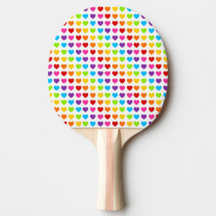 Pala De Ping Pong Corazón arcoiris colorido
