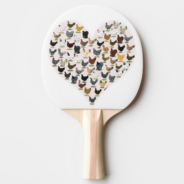 Pala De Ping Pong Corazón de pollo (Anverso)