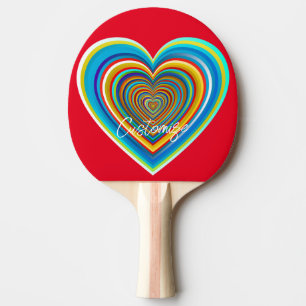 Pala De Ping Pong Corazón de San Valentín multicolor Thunder_Cove