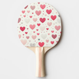 Pala De Ping Pong Corazón El día de San Valentín colorido