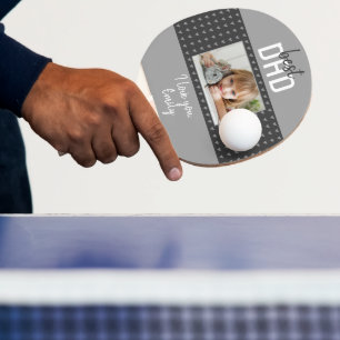 Pala De Ping Pong Corazón gris lindo mejor foto padre día de padre