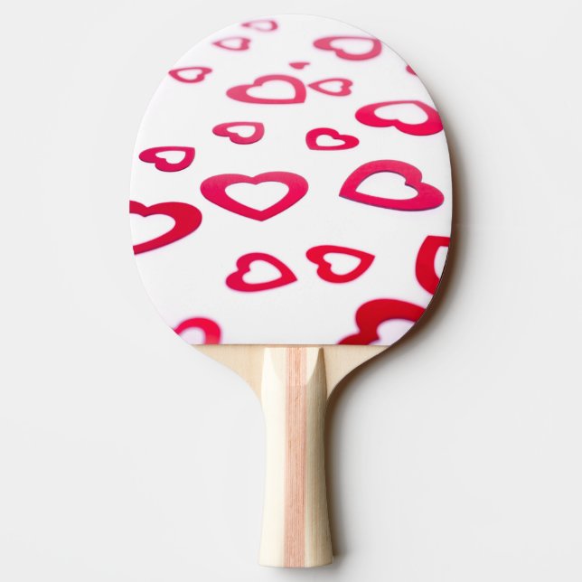 Pala De Ping Pong Corazón rojo (Reverso)