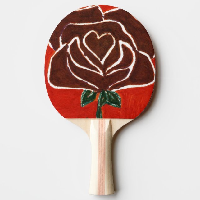 Pala De Ping Pong "Corazón Rosa #7" Ping Pong Paddle (Reverso)