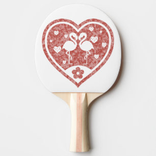 Pala De Ping Pong Corazón Texturizado Flamingo Amor