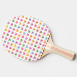 Pala De Ping Pong Corazones de conversación personalizados divertido