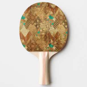 Pala De Ping Pong Corazones de las estrellas de la piel de Grunge ma