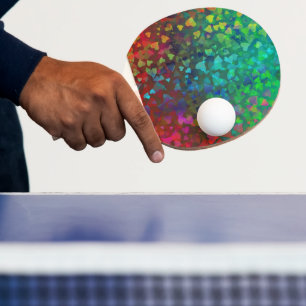 Pala De Ping Pong Corazones en caída rojos y verdes