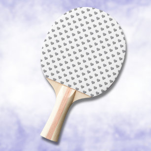 Pala De Ping Pong Corazones gris de hormigón simétricos pequeños en 