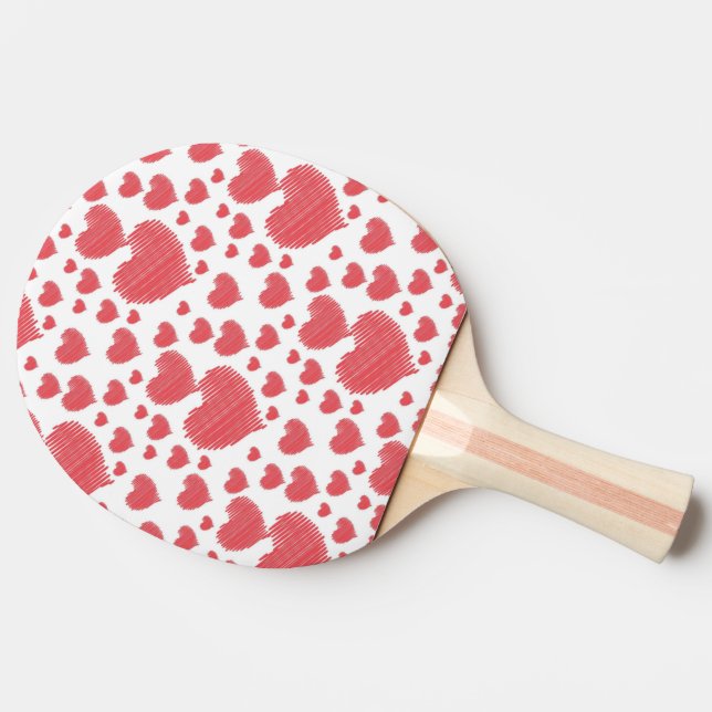 Pala De Ping Pong Corazones grises (Lateral)
