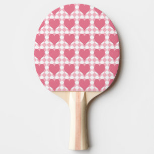Pala De Ping Pong Corazones rosados