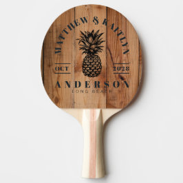 Pala De Ping Pong Corona de Boda de Piña Tropical de Arce con Corte 