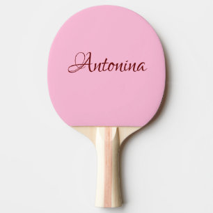Pala De Ping Pong Cotton Candy Nombre moderno rosa Minimalista de