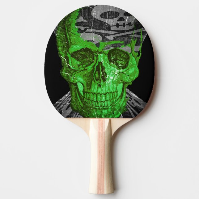 Pala De Ping Pong Cráneo de Halloween #2 (Anverso)
