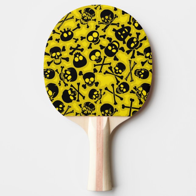 Pala De Ping Pong Cráneo y modelo de la bandera pirata (Anverso)