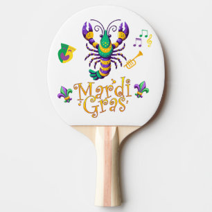 Pala De Ping Pong Crayfish Fleur de lis Mardi Gras