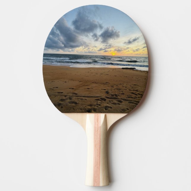 Pala De Ping Pong Crea tu propia foto Un simple amanecer en la playa (Anverso)