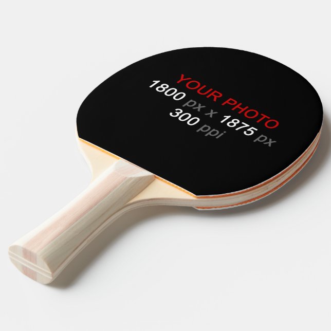 Pala De Ping Pong Crea tu propio Personalizado de 2 fotos Ping Pong  (Ángulo frontal)