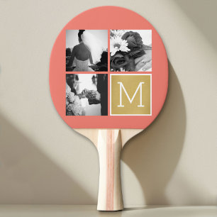 Pala De Ping Pong Crear su propio monograma de Collage de fotos Boda