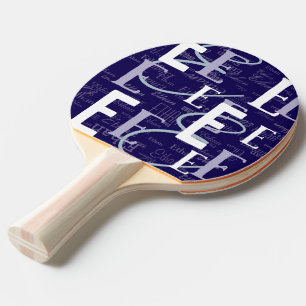 Pala De Ping Pong Crear un remo azul con su nombre