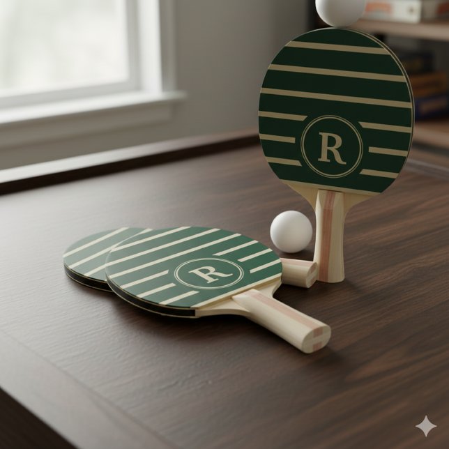 Pala De Ping Pong Create Your Own Custom Name Monogram Design (Subido por el creador)
