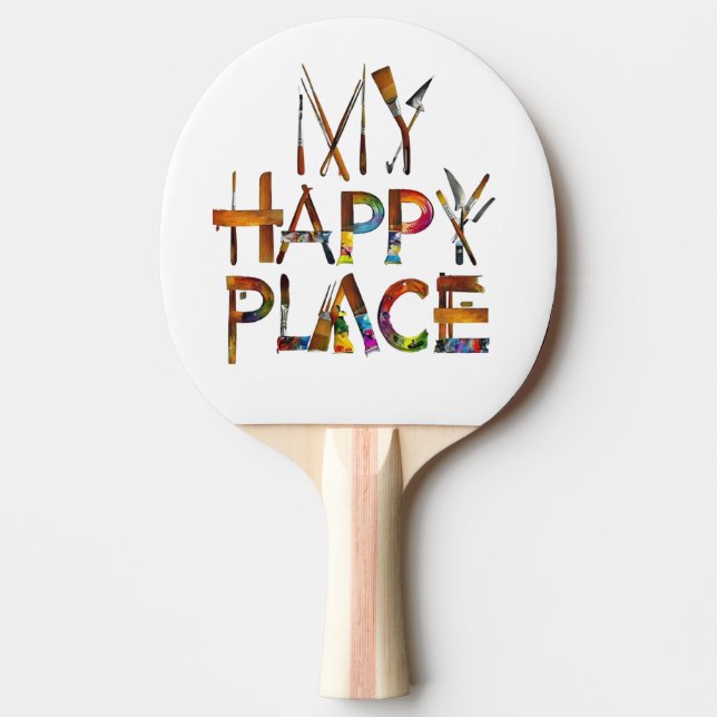 Pala De Ping Pong "Creative Spin – My Happy Place Artist Paddle" (Anverso)