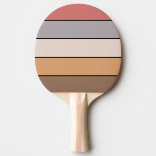 Pala De Ping Pong Crema De Café Rosa Gris Polvoriento Sobre Papel Ac