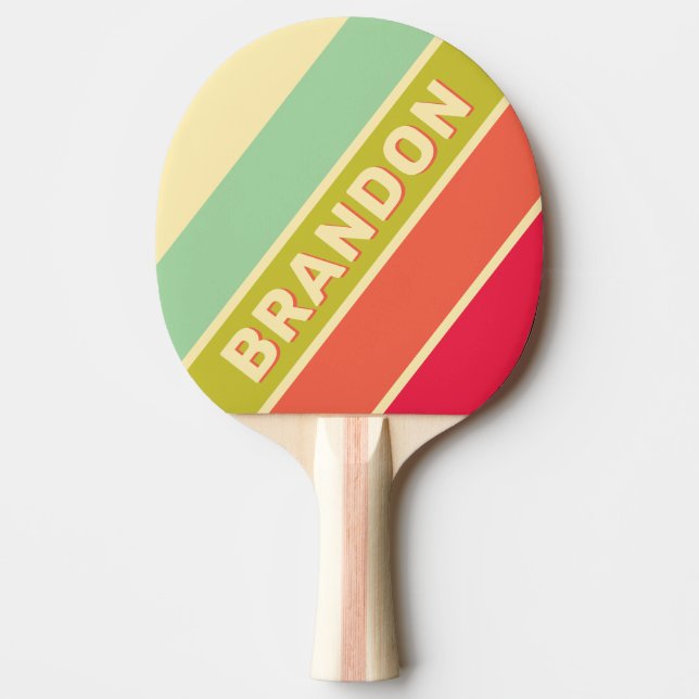 Pala De Ping Pong Crema de mantequilla Whisper negrita con nombre (Anverso)