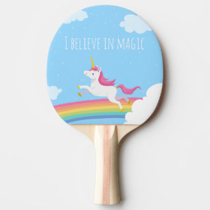 Pala De Ping Pong Creo en el arco iris mágico del unicornio