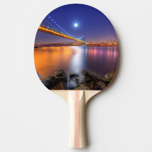 Pala De Ping Pong Crepúsculo, George Washington BridgePalisades, NJ