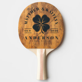 Pala De Ping Pong Crest de Boda del Trébol Irlandés Lucky de Choppin